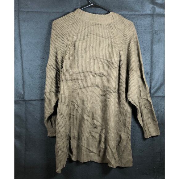 Express Womens Sweater Green V Neck Knitted Long Sleeve Tunic XSmall - Picture 10 of 12